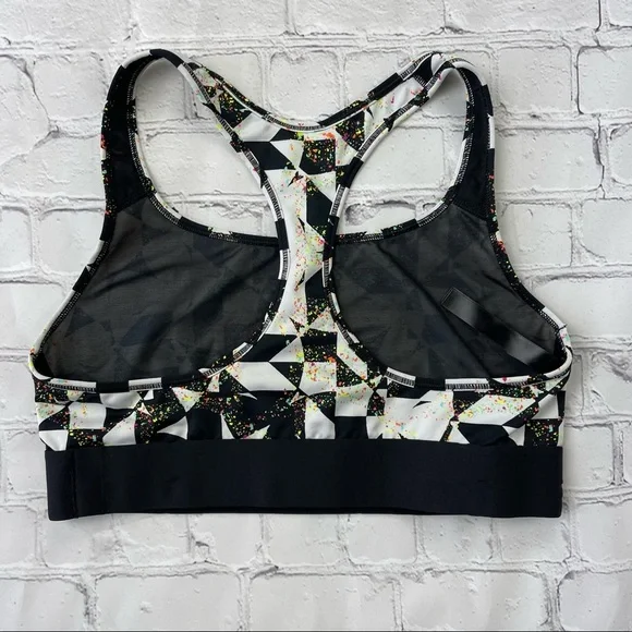 Victoria's Secret VSX Sports Bra Bralette Crop Top White black multicolor size S - Picture 3 of 14